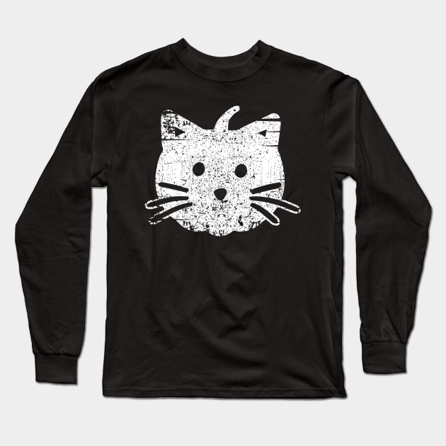 Cute Cat Lover Vintage Style Halloween Pumpkin Costume Idea Long Sleeve T-Shirt by PugSwagClothing